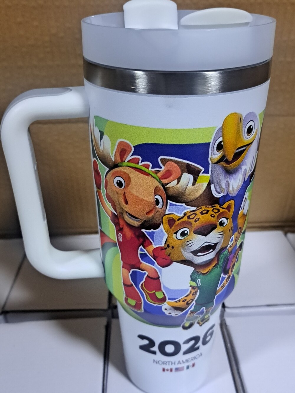 2026 Mascot Travel Tumbler - White